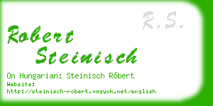 robert steinisch business card
